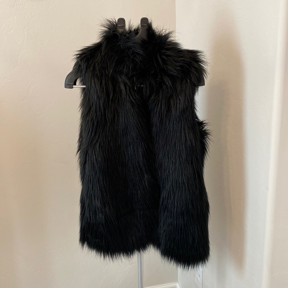 Faux Fur Black Vest